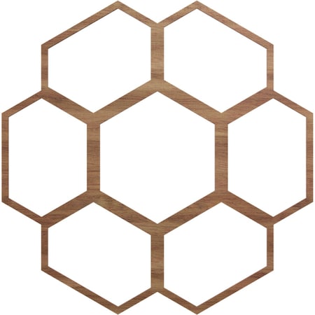 Ekena Millwork Florin Wood Fretwork Pierced Ceiling Medallion, Walnut, 28"OD x 9 7/8"ID x 3/8"T CMWP28X28X0375FOWA